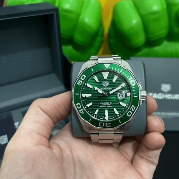 TAG HEUER AQUARACER "HULK" MENS WATCH *RARE* + HULK HANDS