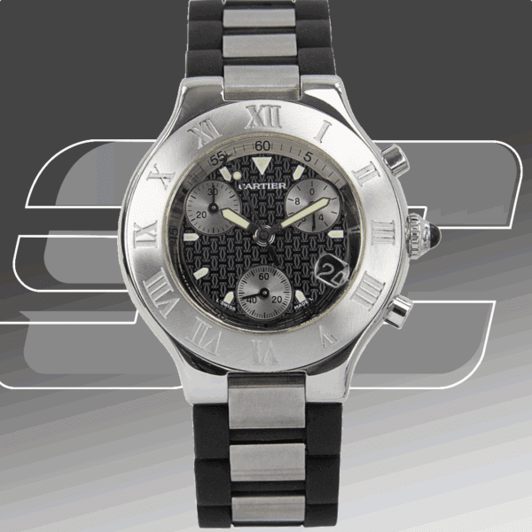 CARTIER CHRONOGRAPH 21 STAINLESS STEEL - Image 2